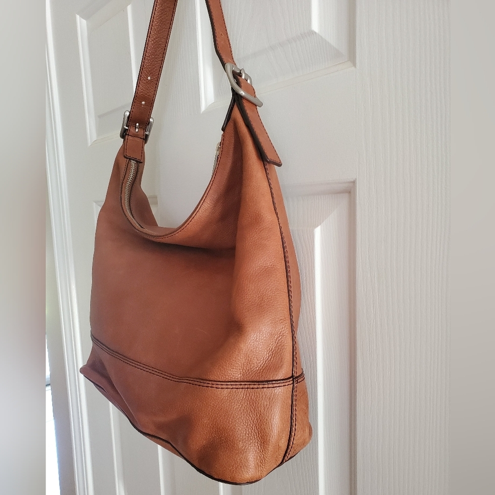 FOSSIL Chestnut Brown MADDOX MARLOW Hobo Handbag Purse - Picture 9 of 14